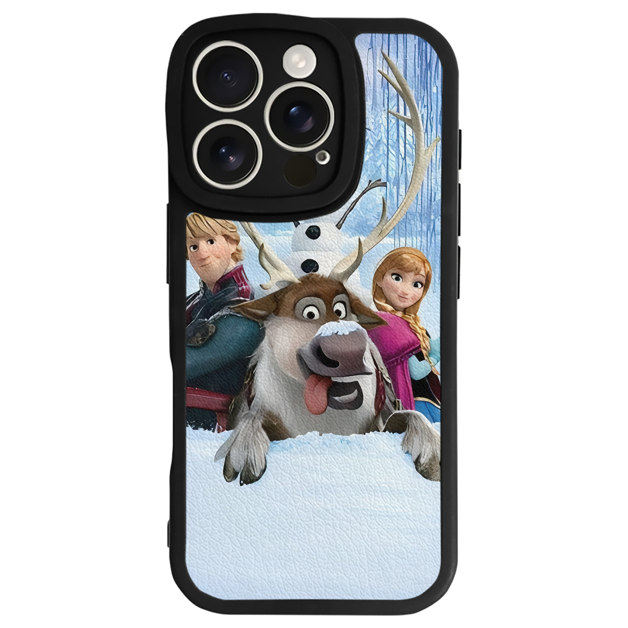 （画像用） アナと雪の女王 アンナ エルサ Frozen Anna Elsa 【iPhone 16シリーズ対応】シリコンスマホケース（レザー調） 材質：シリコン